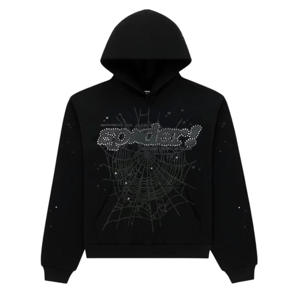 Sp5der Rhinestone Punk V2 Hoodie
