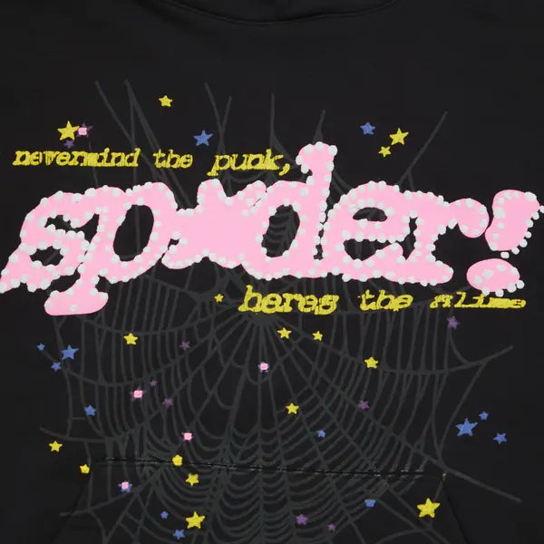 Sp5der P*nk V2 Hoodie 'Black'